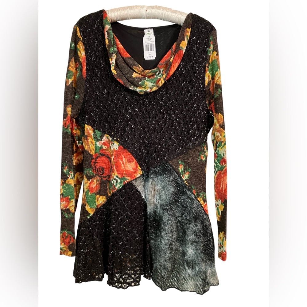 Floral Patchwork Long Sleeve Top